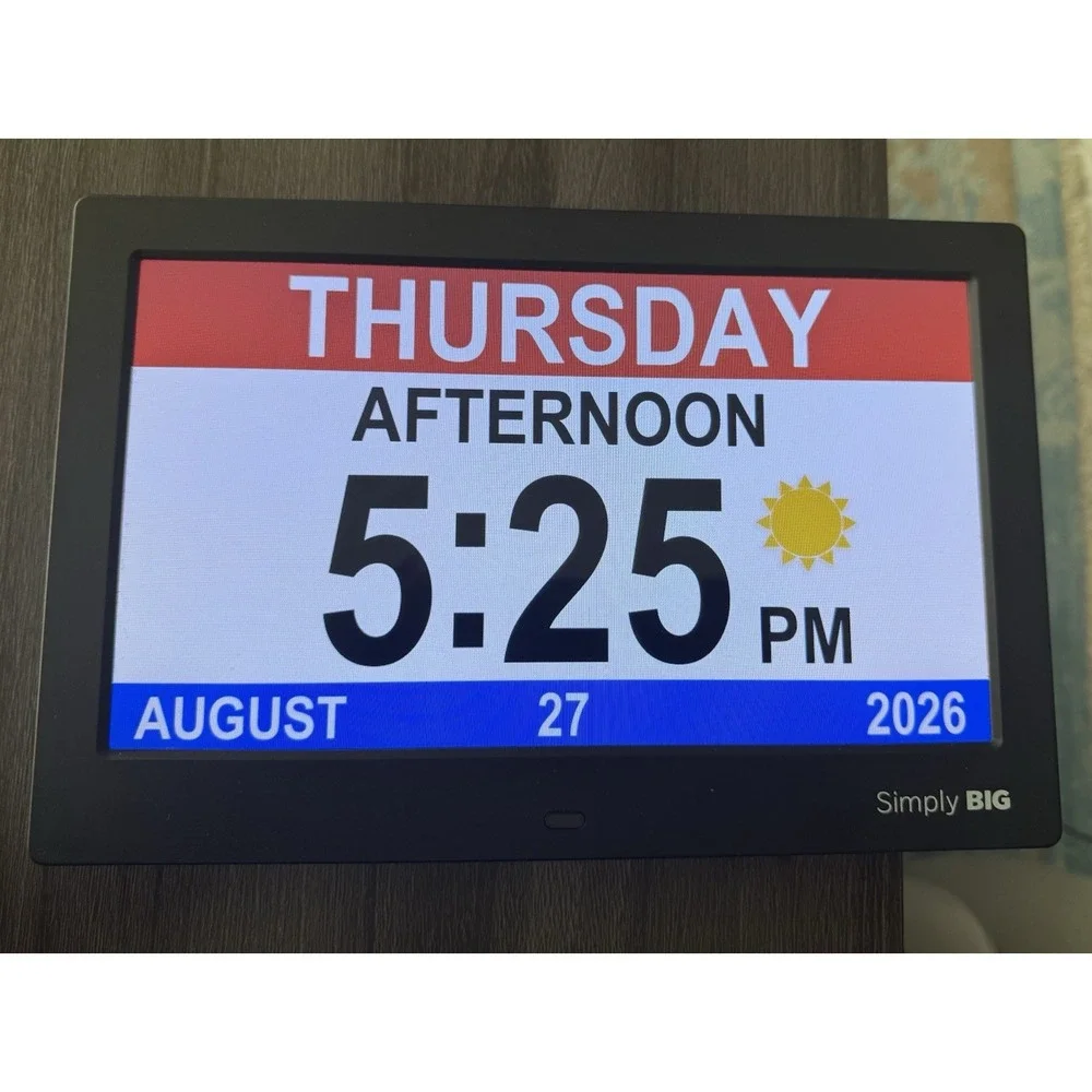 SimplyBig Reminder Clock for Dementia Seniors Large Numbers With Remote